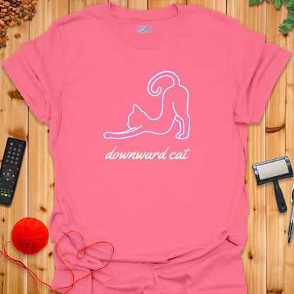 Downward Cat T-Shirt - T-Shirt - TrafTy Shirts