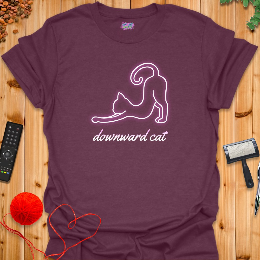 Downward Cat T-Shirt - T-Shirt - TrafTy Shirts