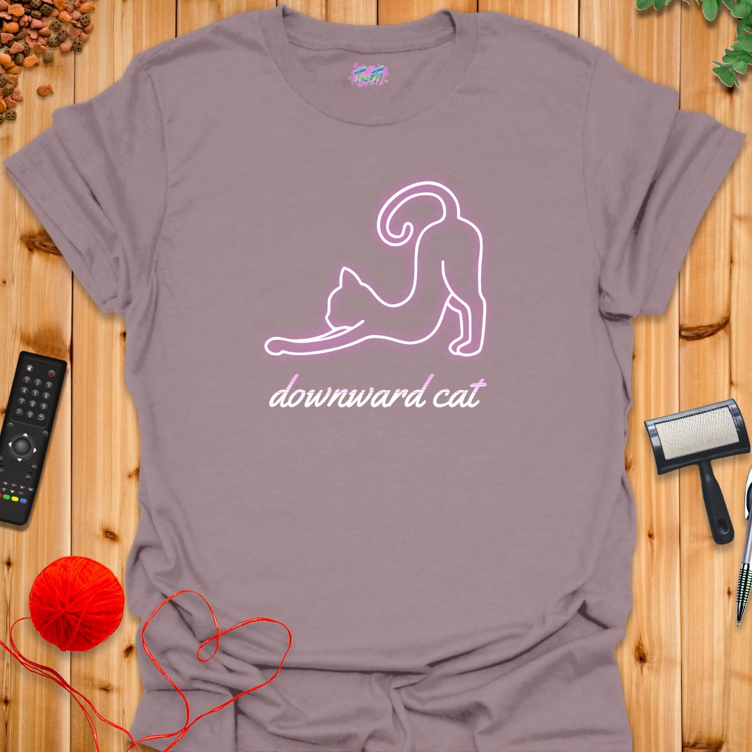 Downward Cat T-Shirt - T-Shirt - TrafTy Shirts