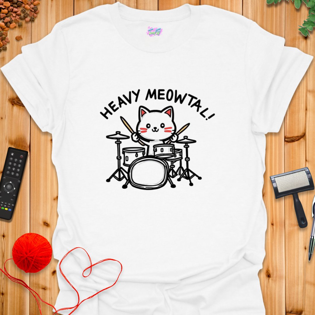 Heavy Meowtal Jr T-Shirt - T-Shirt - TrafTy Shirts