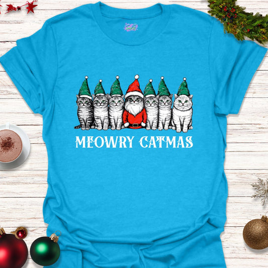 Meowry Catmas T-Shirt - T-Shirt - TrafTy Shirts