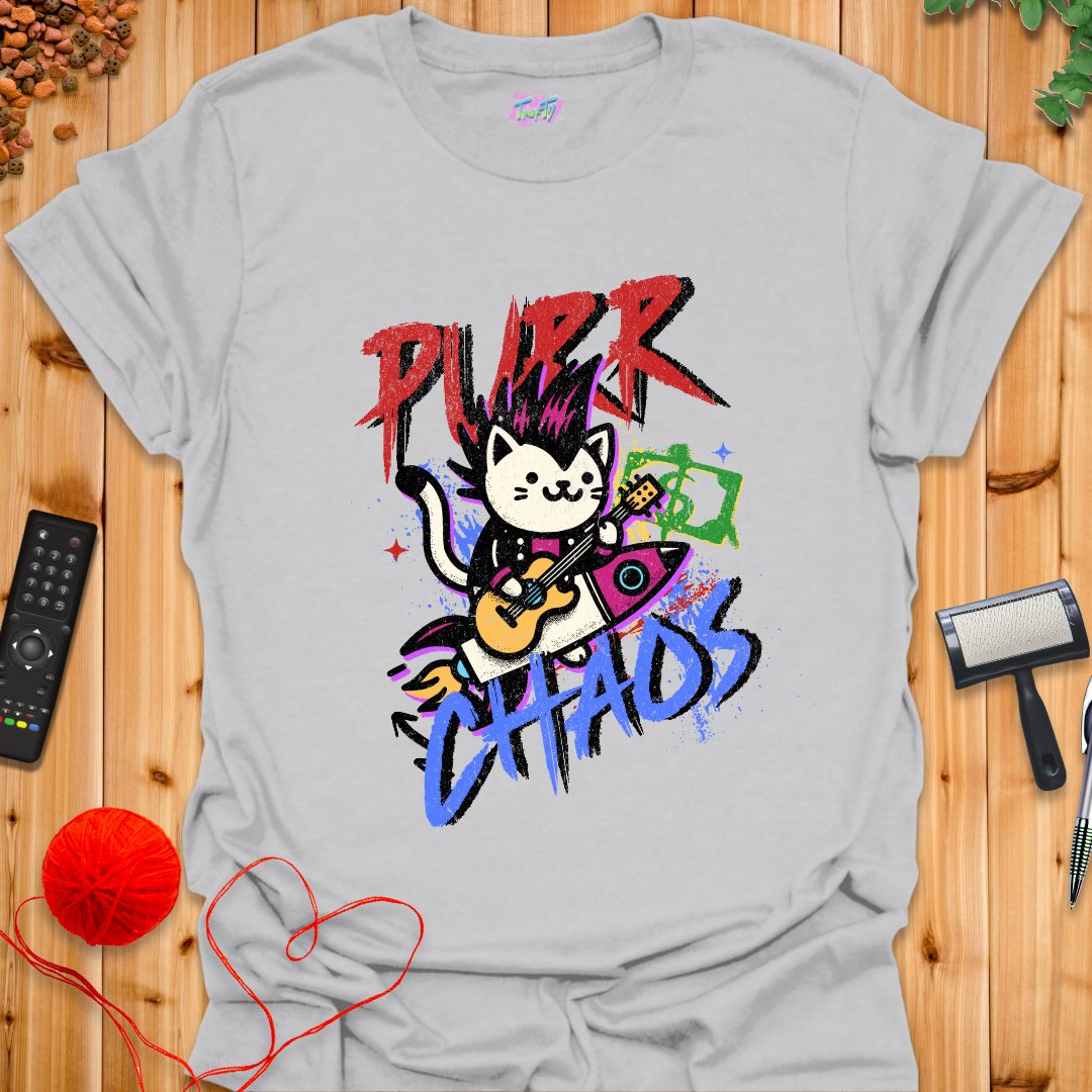 Purr Chaos T-Shirt - T-Shirt - TrafTy Shirts