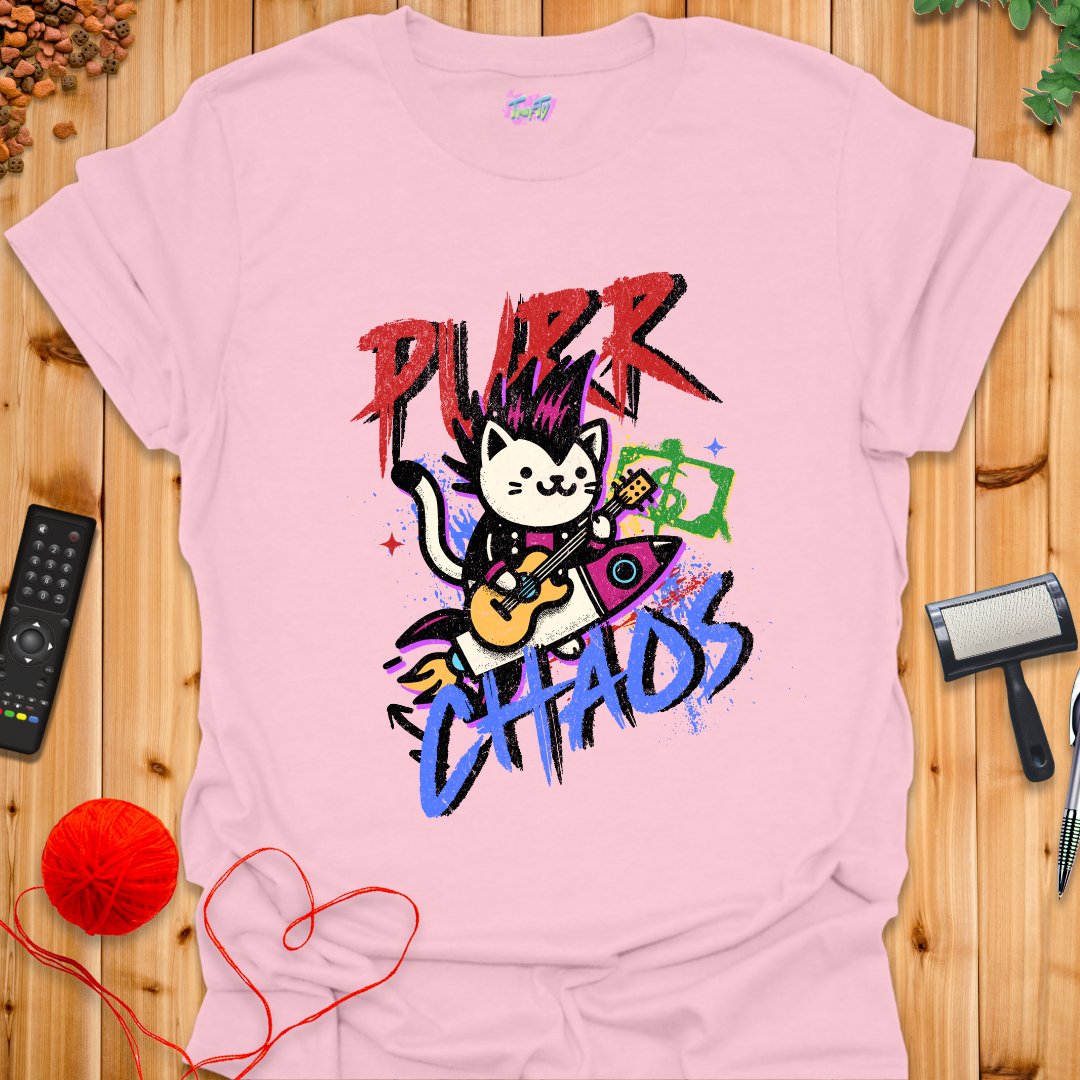 Purr Chaos T-Shirt - T-Shirt - TrafTy Shirts